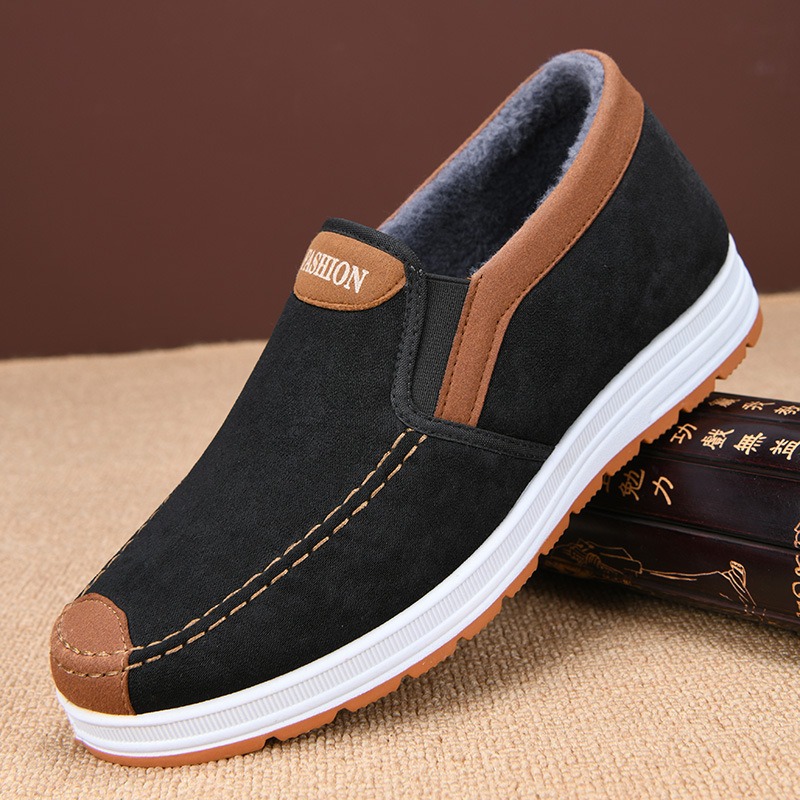 🔥On This Week Sale 70% OFF🔥 Men's Casual Warm Snow Boots, Ankle Height, Fabric Lining, Rubber Sole, Solid Color, Outdoor Footwear - W014