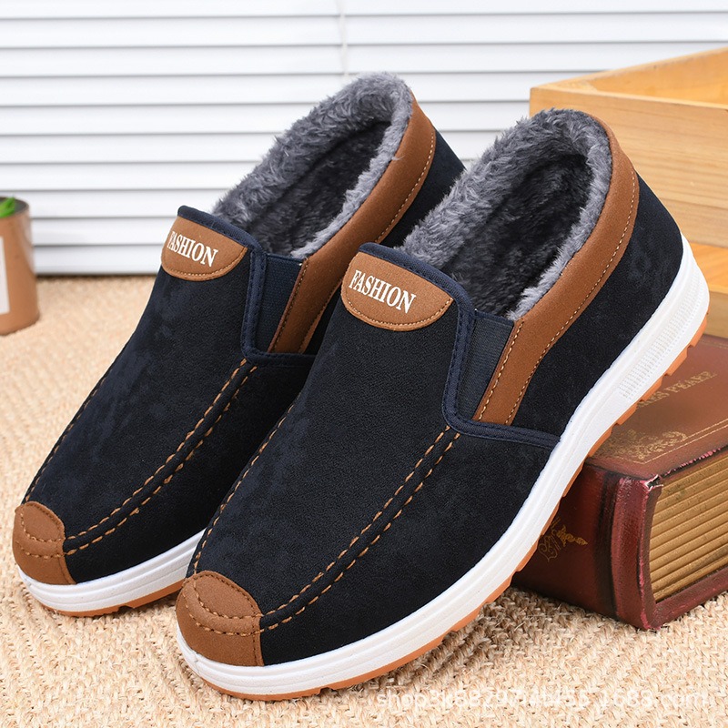🔥On This Week Sale 70% OFF🔥 Men's Casual Warm Snow Boots, Ankle Height, Fabric Lining, Rubber Sole, Solid Color, Outdoor Footwear - W014