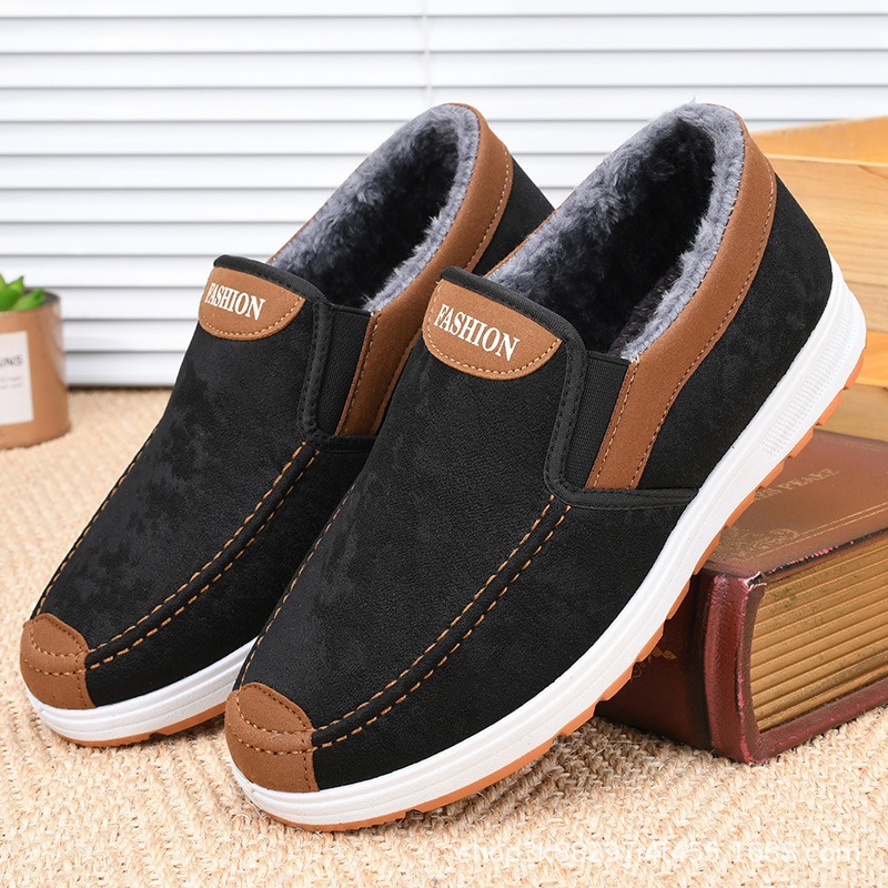 🔥On This Week Sale 70% OFF🔥 Men's Casual Warm Snow Boots, Ankle Height, Fabric Lining, Rubber Sole, Solid Color, Outdoor Footwear - W014