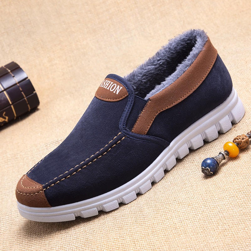 🔥On This Week Sale 70% OFF🔥 Men's Casual Warm Snow Boots, Ankle Height, Fabric Lining, Rubber Sole, Solid Color, Outdoor Footwear - W014