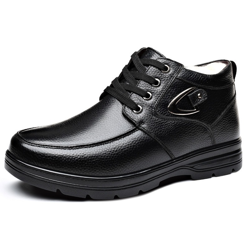 🔥On This Week Sale 70% OFF🔥 Men's Leather Thermal Winter Shoes Boots Lace-ups, Casual Walking Shoes  - W015