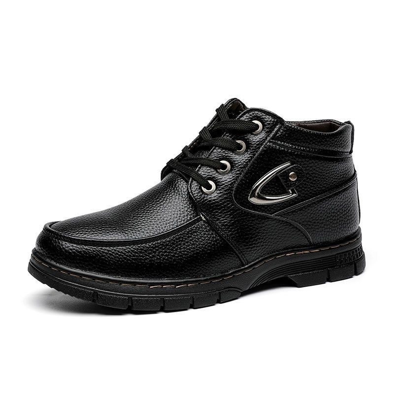 🔥On This Week Sale 70% OFF🔥 Men's Leather Thermal Winter Shoes Boots Lace-ups, Casual Walking Shoes  - W015