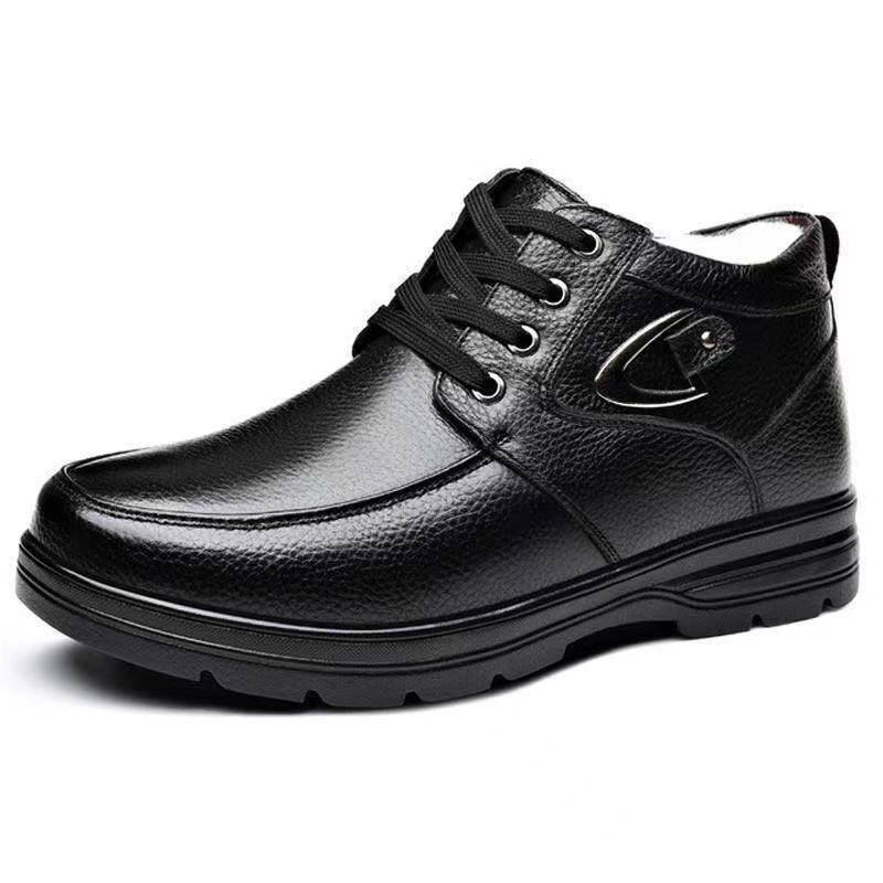 🔥On This Week Sale 70% OFF🔥 Men's Leather Thermal Winter Shoes Boots Lace-ups, Casual Walking Shoes  - W015