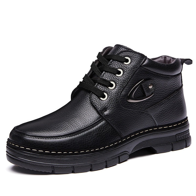 🔥On This Week Sale 70% OFF🔥 Men's Leather Thermal Winter Shoes Boots Lace-ups, Casual Walking Shoes  - W015