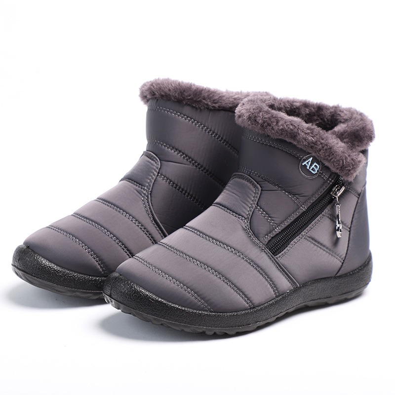 Cozy Winter Snow Boots for Women - Waterproof, Fur-Lined, Insulated Ankle Booties with Side Zipper and Anti-Slip Sole for Warm and Comfortable Walking Experience - Perfect for Cold Weather Outdoor Activities