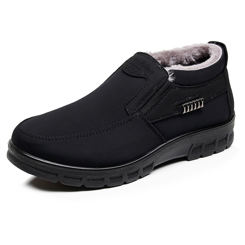 🔥On This Week Sale 70% OFF🔥 Men's Casual Warm Snow Boots, Ankle Height, Fabric Lining, Rubber Sole, Solid Color, Outdoor Footwear - W021