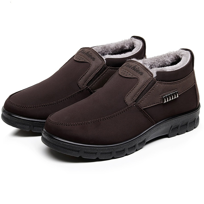 🔥On This Week Sale 70% OFF🔥 Men's Casual Warm Snow Boots, Ankle Height, Fabric Lining, Rubber Sole, Solid Color, Outdoor Footwear - W021