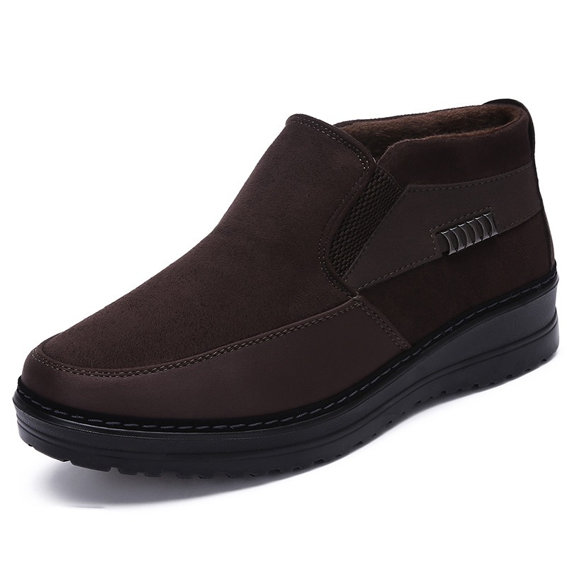 🔥On This Week Sale 70% OFF🔥 Men's Casual Warm Snow Boots, Ankle Height, Fabric Lining, Rubber Sole, Solid Color, Outdoor Footwear - W020