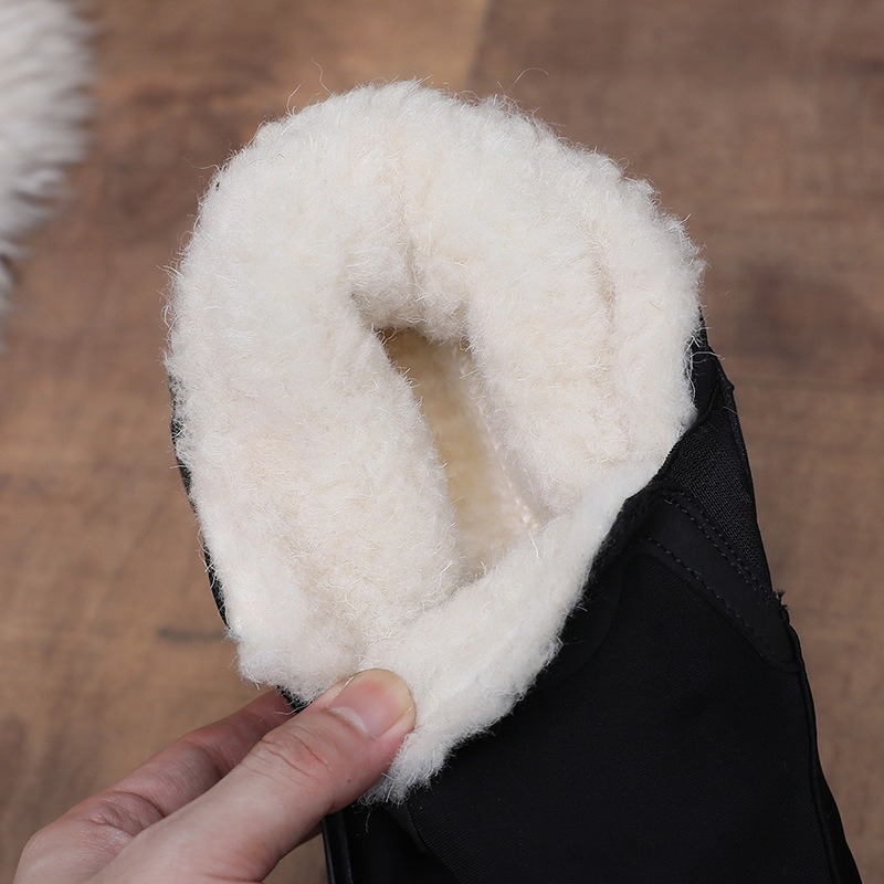 🔥On This Week Sale 70% OFF🔥 Men's Casual Warm Snow Boots, Ankle Height, Fabric Lining, Rubber Sole, Solid Color, Outdoor Footwear - W020