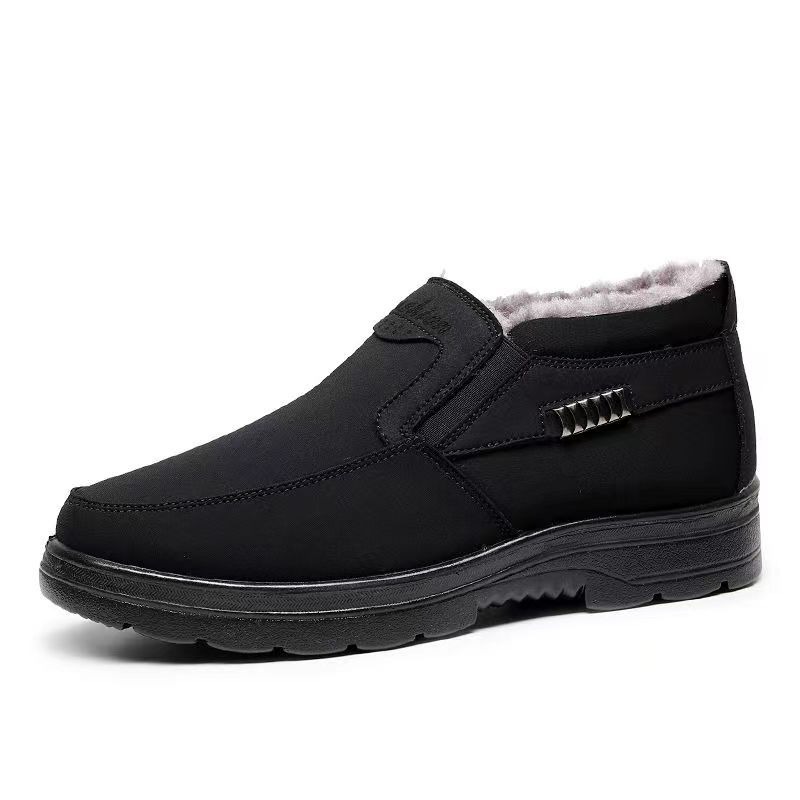 🔥On This Week Sale 70% OFF🔥 Men's Casual Warm Snow Boots, Ankle Height, Fabric Lining, Rubber Sole, Solid Color, Outdoor Footwear - W020