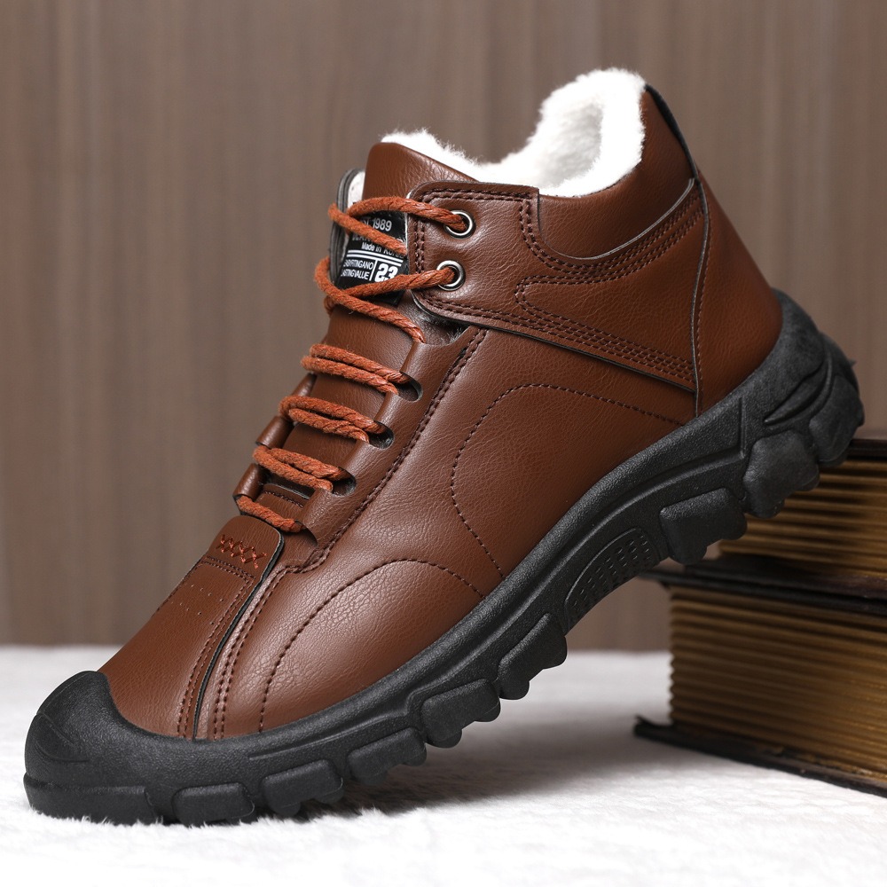 🔥On This Week Sale 70% OFF🔥 Thermal Comfortable Men's Outdoor Hiking Shoes With Plush Lining, Non-slip Arch Support
