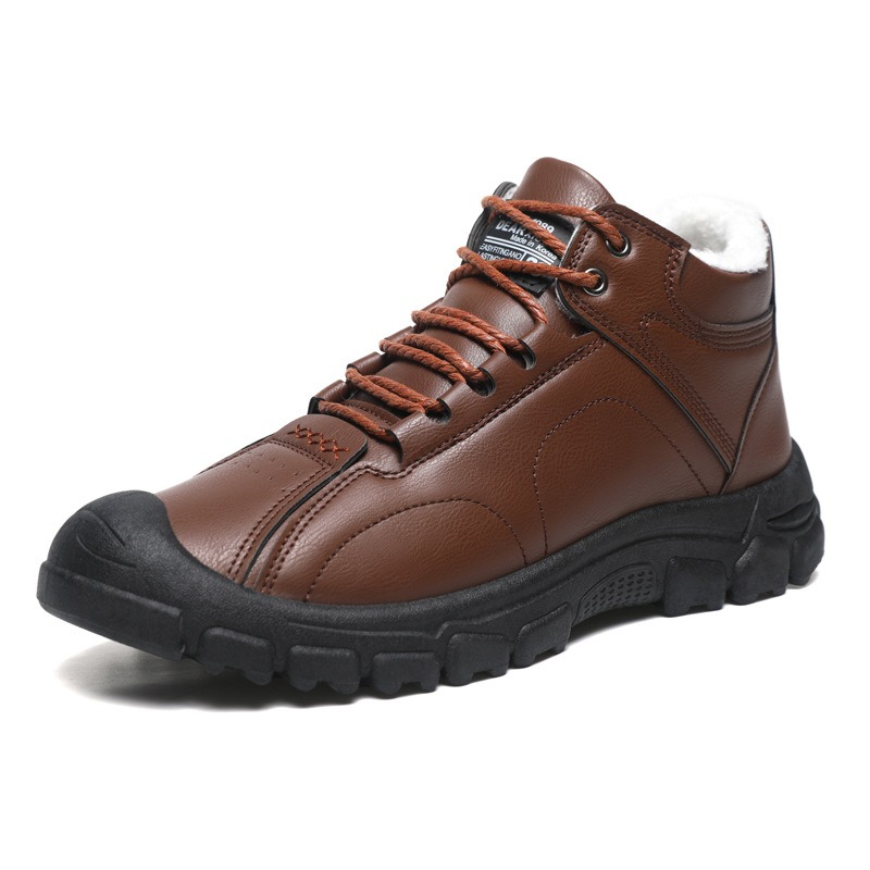 🔥On This Week Sale 70% OFF🔥 Thermal Comfortable Men's Outdoor Hiking Shoes With Plush Lining, Non-slip Arch Support