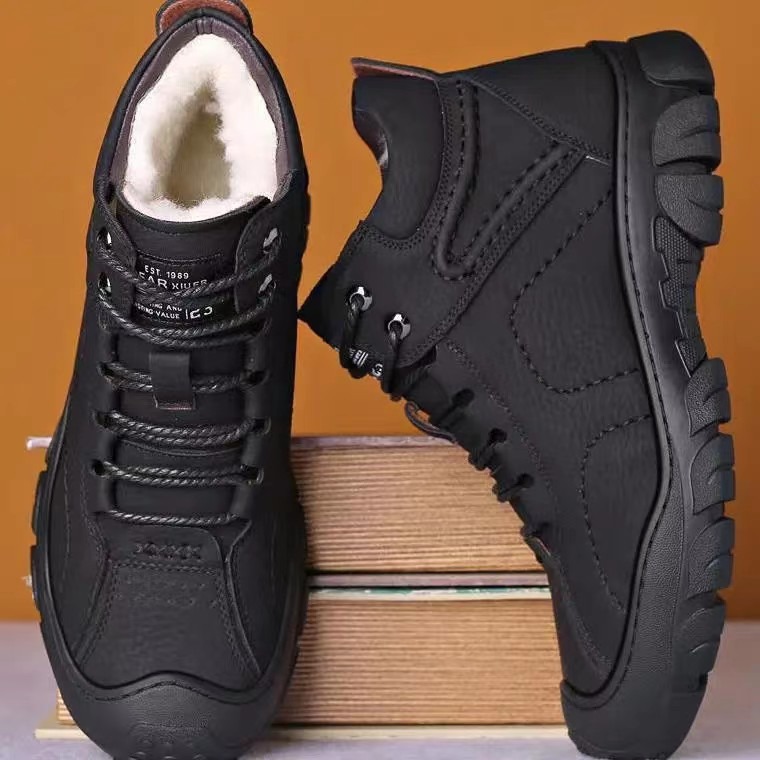 🔥On This Week Sale 70% OFF🔥 Thermal Comfortable Men's Outdoor Hiking Shoes With Plush Lining, Non-slip Arch Support