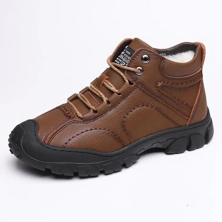 🔥On This Week Sale 70% OFF🔥 Thermal Comfortable Men's Outdoor Hiking Shoes With Plush Lining, Non-slip Arch Support