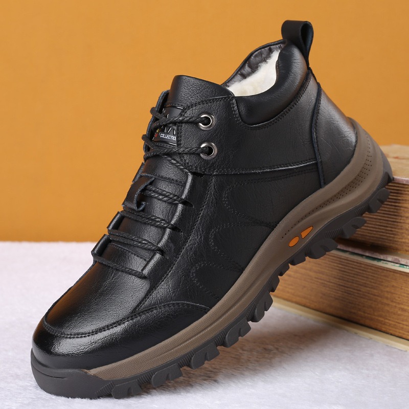 🔥On This Week Sale 70% OFF🔥 Thermal Comfortable Men's Outdoor Hiking Shoes With Plush Lining, Non-slip Arch Support