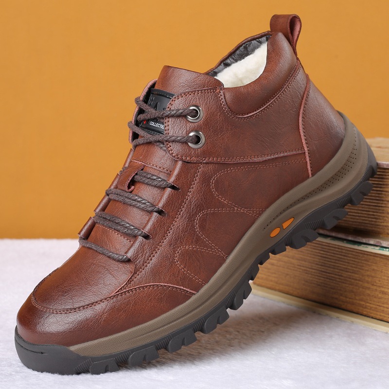 🔥On This Week Sale 70% OFF🔥 Thermal Comfortable Men's Outdoor Hiking Shoes With Plush Lining, Non-slip Arch Support