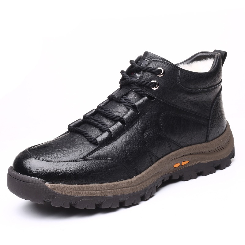 🔥On This Week Sale 70% OFF🔥 Men's Slip-On Snow Boots - Casual Solid Color, All-Season Comfort with Warm Fleece Lining & Non-Slip Rubber Sole - W026