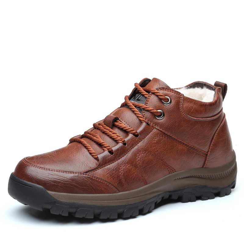 🔥On This Week Sale 70% OFF🔥 Thermal Comfortable Men's Outdoor Hiking Shoes With Plush Lining, Non-slip Arch Support