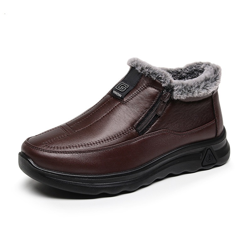 🔥On This Week Sale 70% OFF🔥 Men's Slip-On Snow Boots - Casual Solid Color, All-Season Comfort with Warm Fleece Lining & Non-Slip Rubber Sole - W026