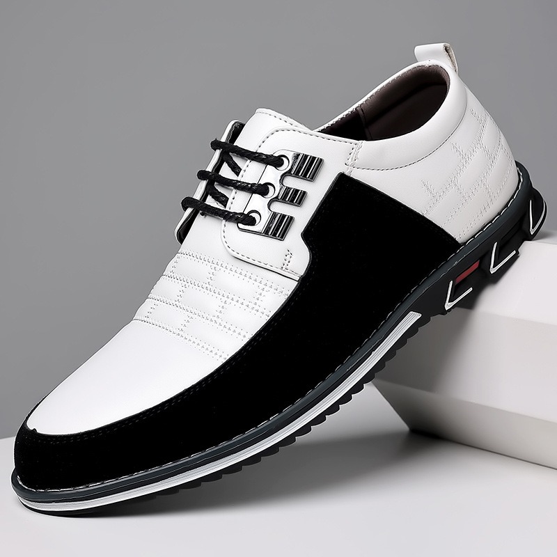 🔥Hot Sale🎁—70% OFF 🎉Men Splicing Non Slip Business Casual Comfortable Leather Oxfords - 6404