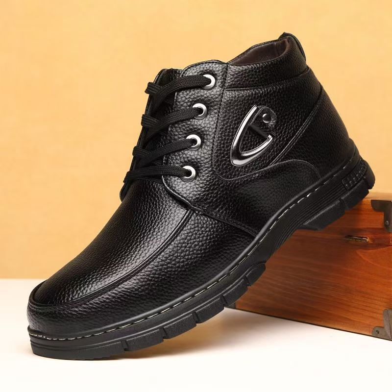 🔥On This Week Sale 70% OFF🔥 Men's Leather Thermal Winter Shoes Boots Lace-ups, Casual Walking Shoes  - W015