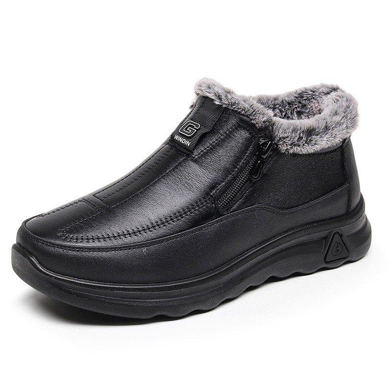 🔥On This Week Sale 70% OFF🔥 Men's Slip-On Snow Boots - Casual Solid Color, All-Season Comfort with Warm Fleece Lining & Non-Slip Rubber Sole - W026