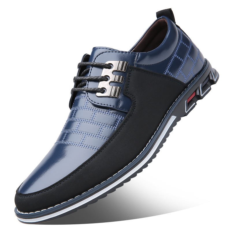 🔥Hot Sale🎁—70% OFF 🎉Men Splicing Non Slip Business Casual Comfortable Leather Oxfords - 6404