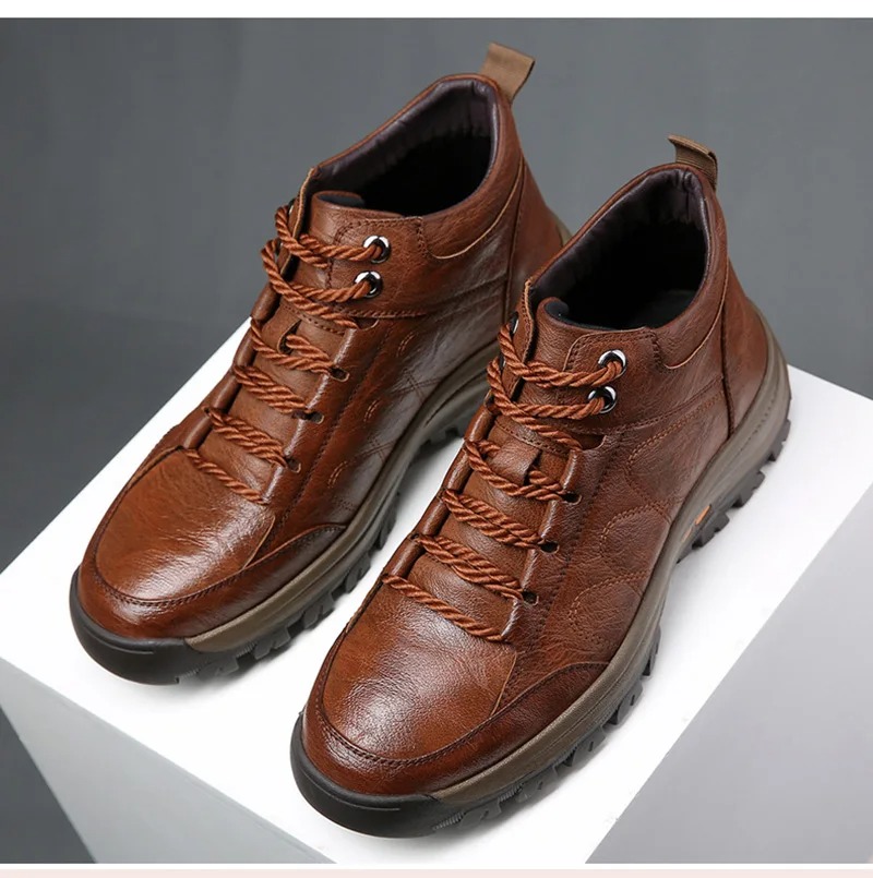 🔥Last Day Promotion 70% OFF 🎁 Men's Casual Leather Good Arch Support & Non-slip Outdoor Breathable Walking Shoes - 2028