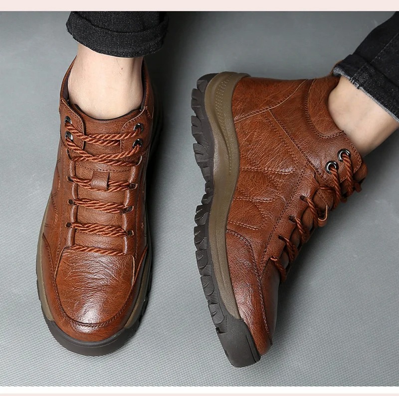 🔥Last Day Promotion 70% OFF 🎁 Men's Casual Leather Good Arch Support & Non-slip Outdoor Breathable Walking Shoes - 2028