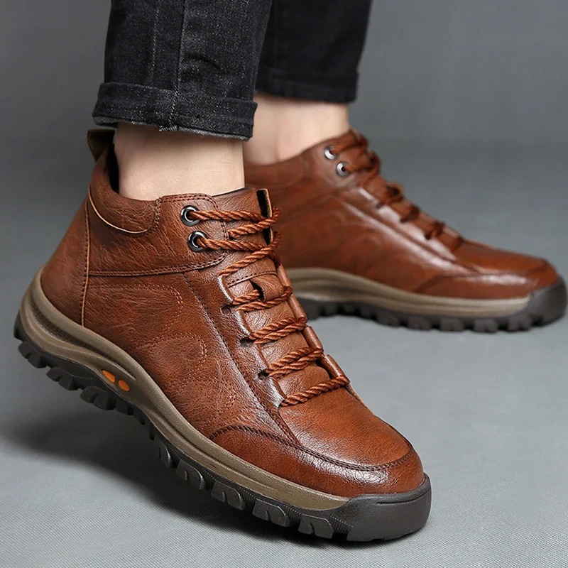 🔥Last Day Promotion 70% OFF 🎁 Men's Casual Leather Good Arch Support & Non-slip Outdoor Breathable Walking Shoes - 2028
