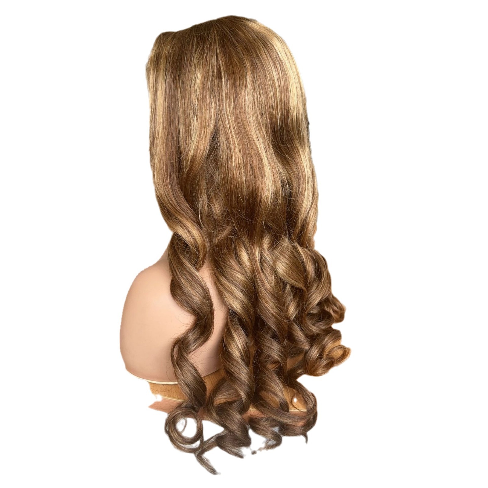 Custom Order 26 Inches 5x5 Lace Closure Wig Remy Human Hair Loose Wave Highlight Color WIGLTD