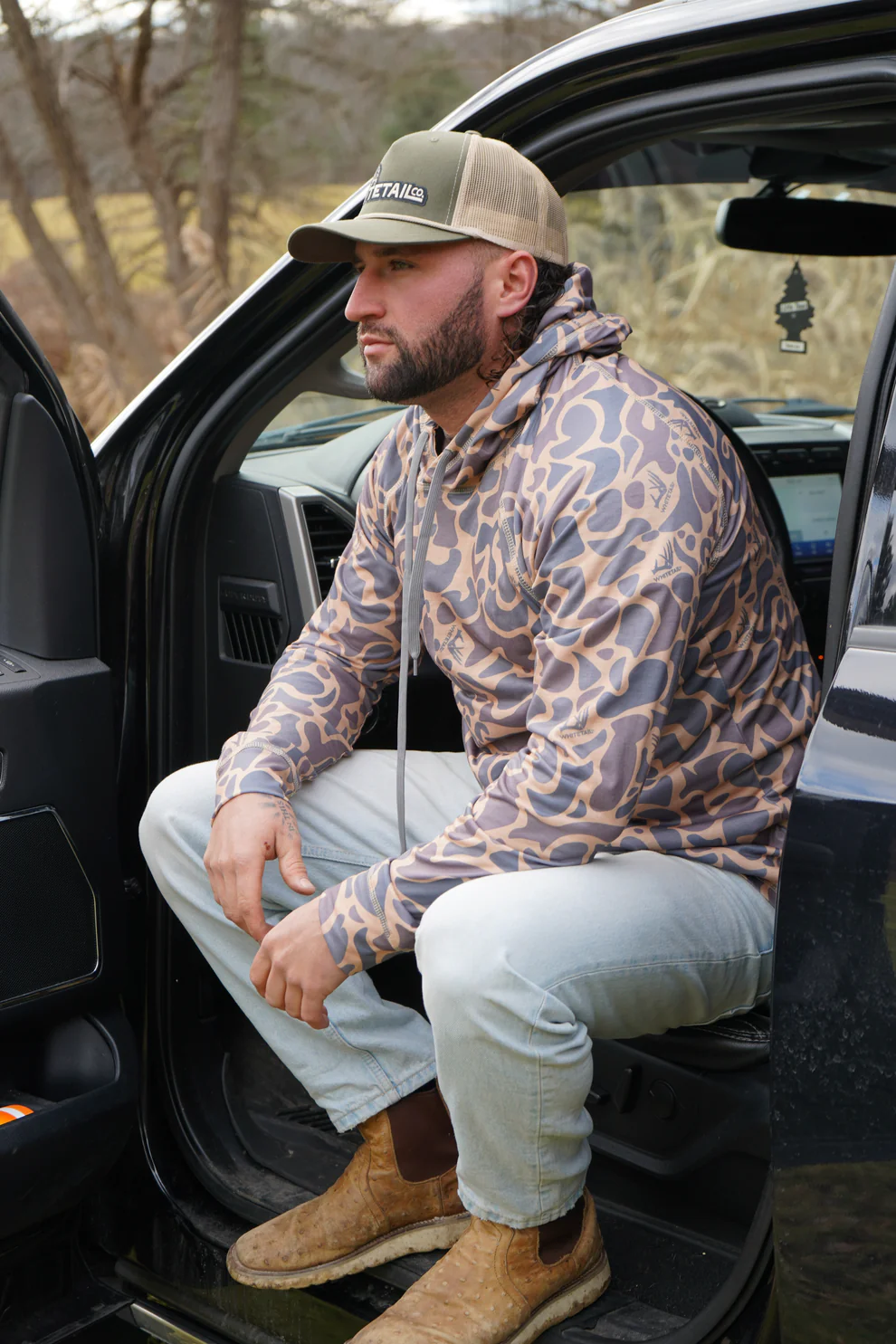 Camo Faded Light Weight Hoodie