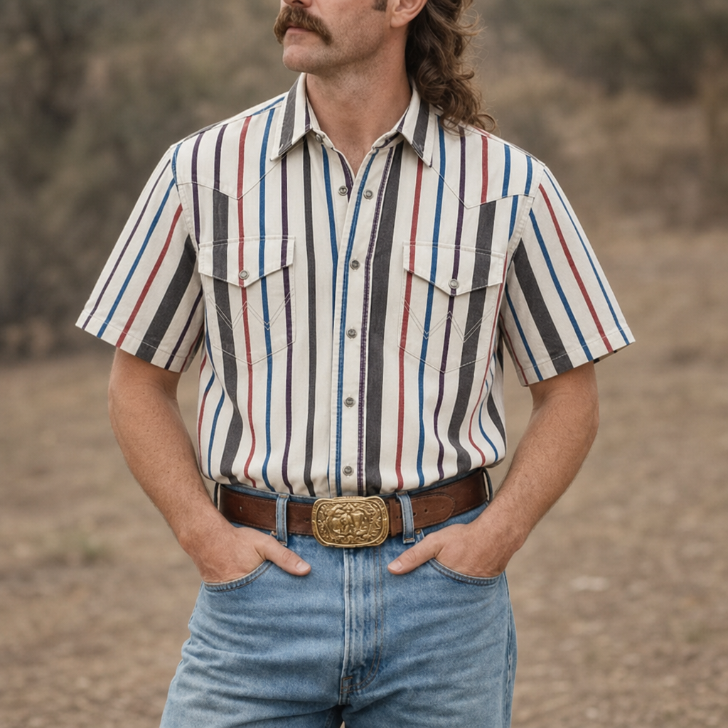 Vintage Striped Western Shirt