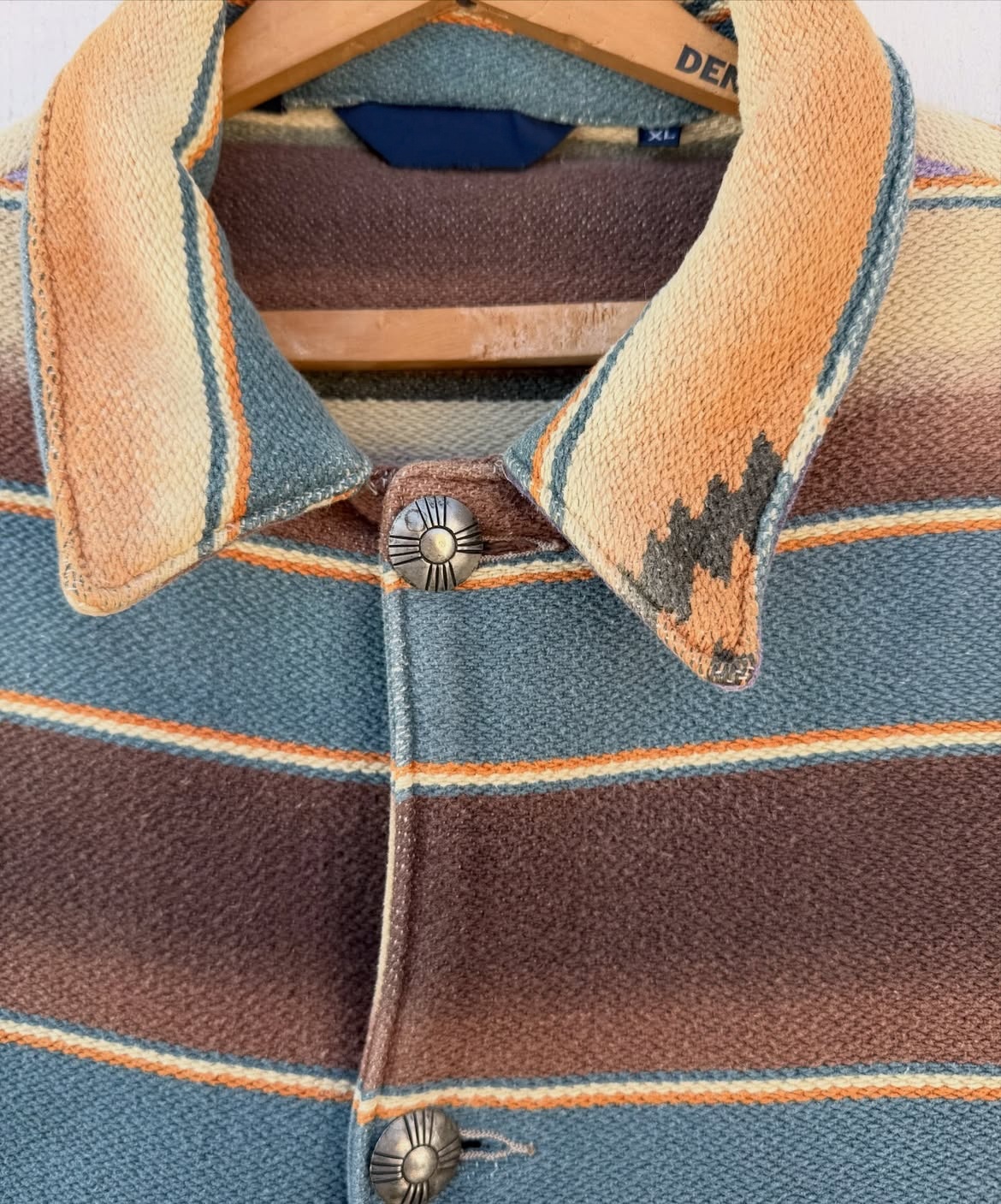 Retro Southwestern Striped Western Chore Coat