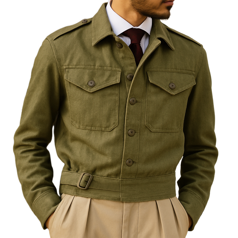 Men's Spring And Autumn Classic Cotton Short Flight Jacket MTA0130H1U