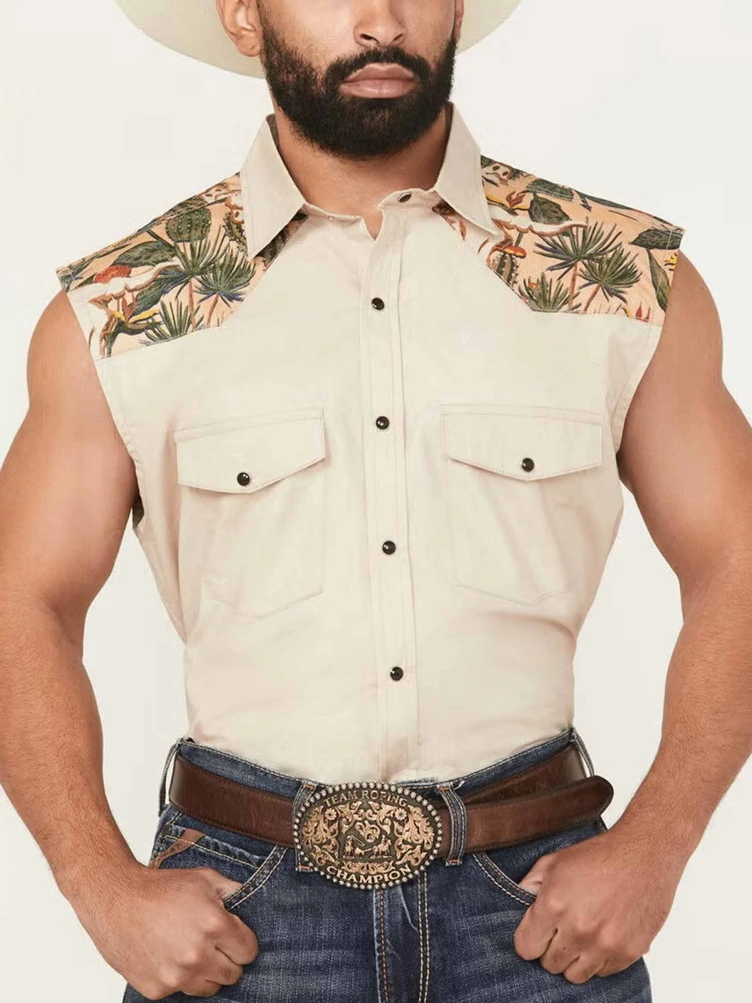 Desert Cactus Western Cowboy
