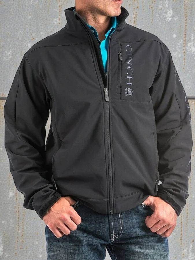 Cinch Men's Black Solid Bonded Jacket
