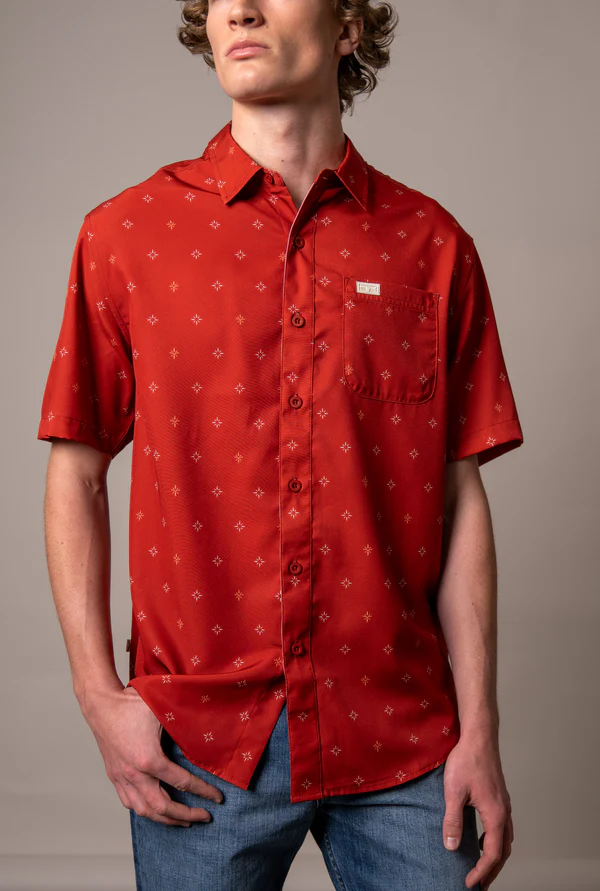 Mens Red Logo Print