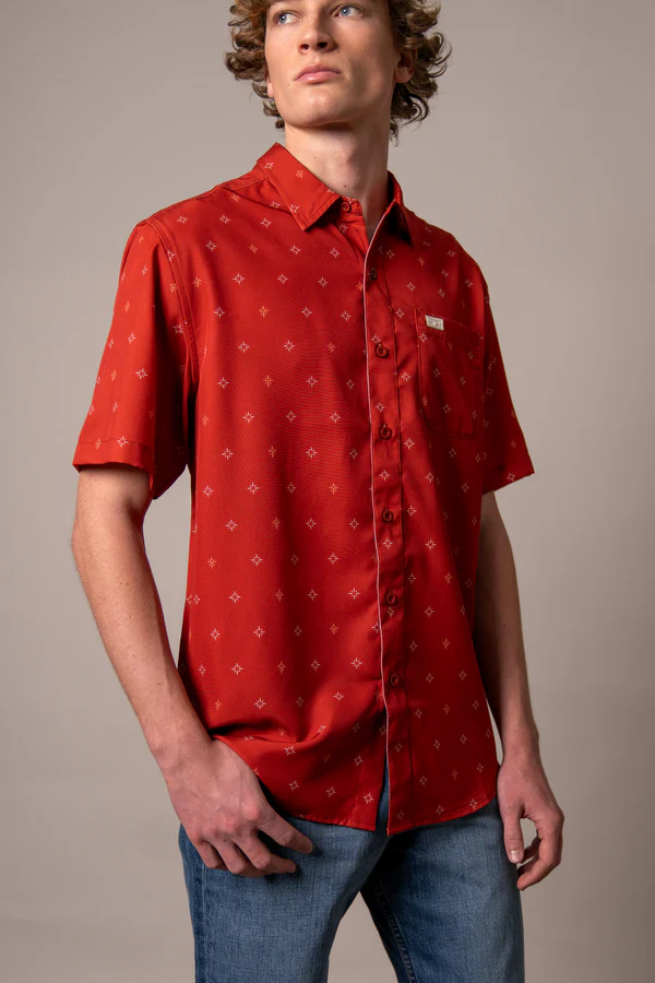 Mens Red Logo Print