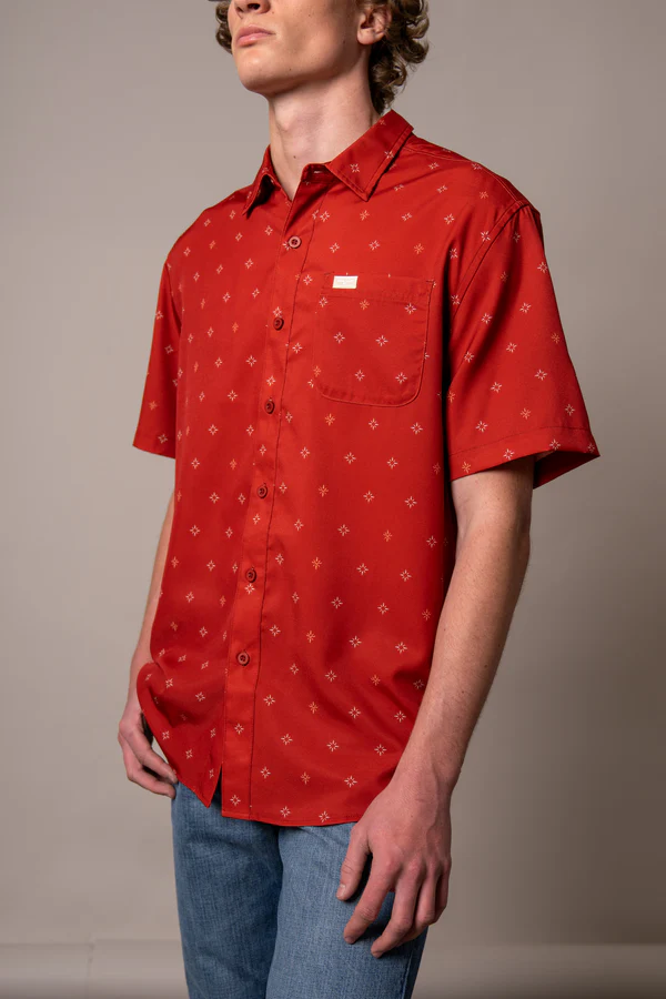 Mens Red Logo Print
