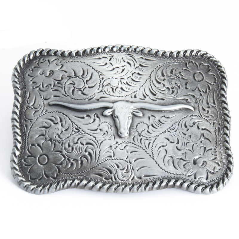 Men's Vintage Western Cowboy Bullhead Big Plate Buckle