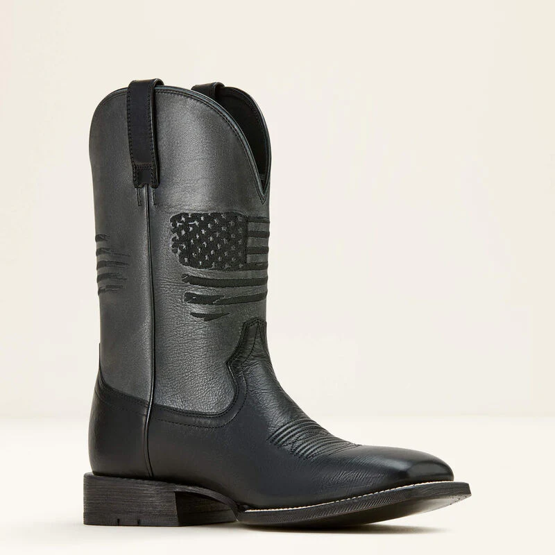 Men's Circuit Patriot Cowboy Boot in Gunmetal