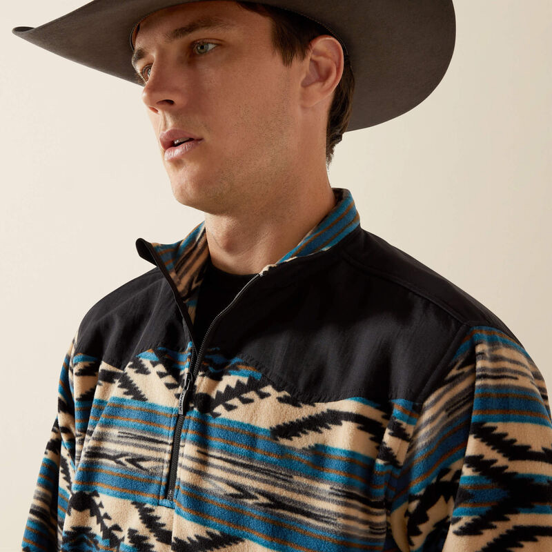 TEAL SOUTHEAST SCENIC SERAPE BASIS 2.0 1/4 ZIP SWEATSHIRT