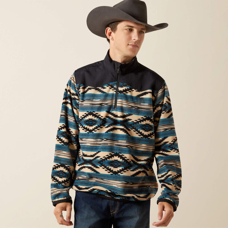 TEAL SOUTHEAST SCENIC SERAPE BASIS 2.0 1/4 ZIP SWEATSHIRT