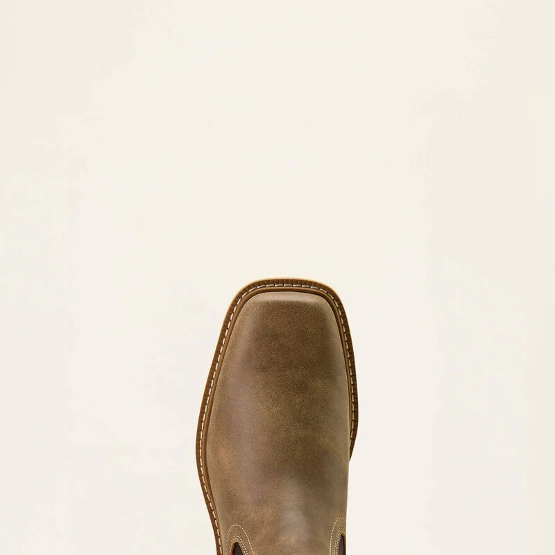 Men's Square Toe Chelsea Boot in Brown Bomber