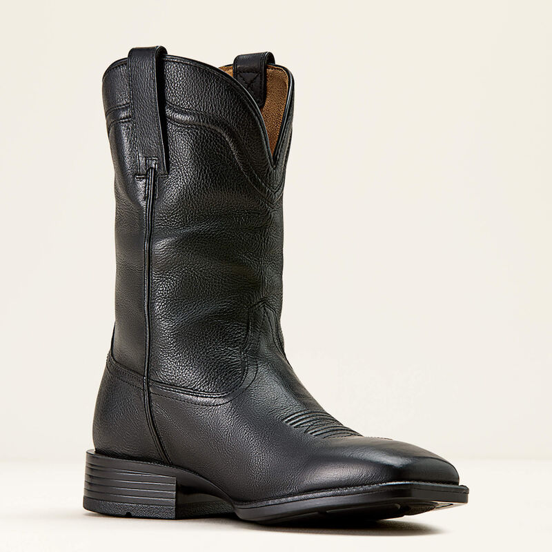 Men's Alden Wide Square Toe Western Boot in Eclipse Black
