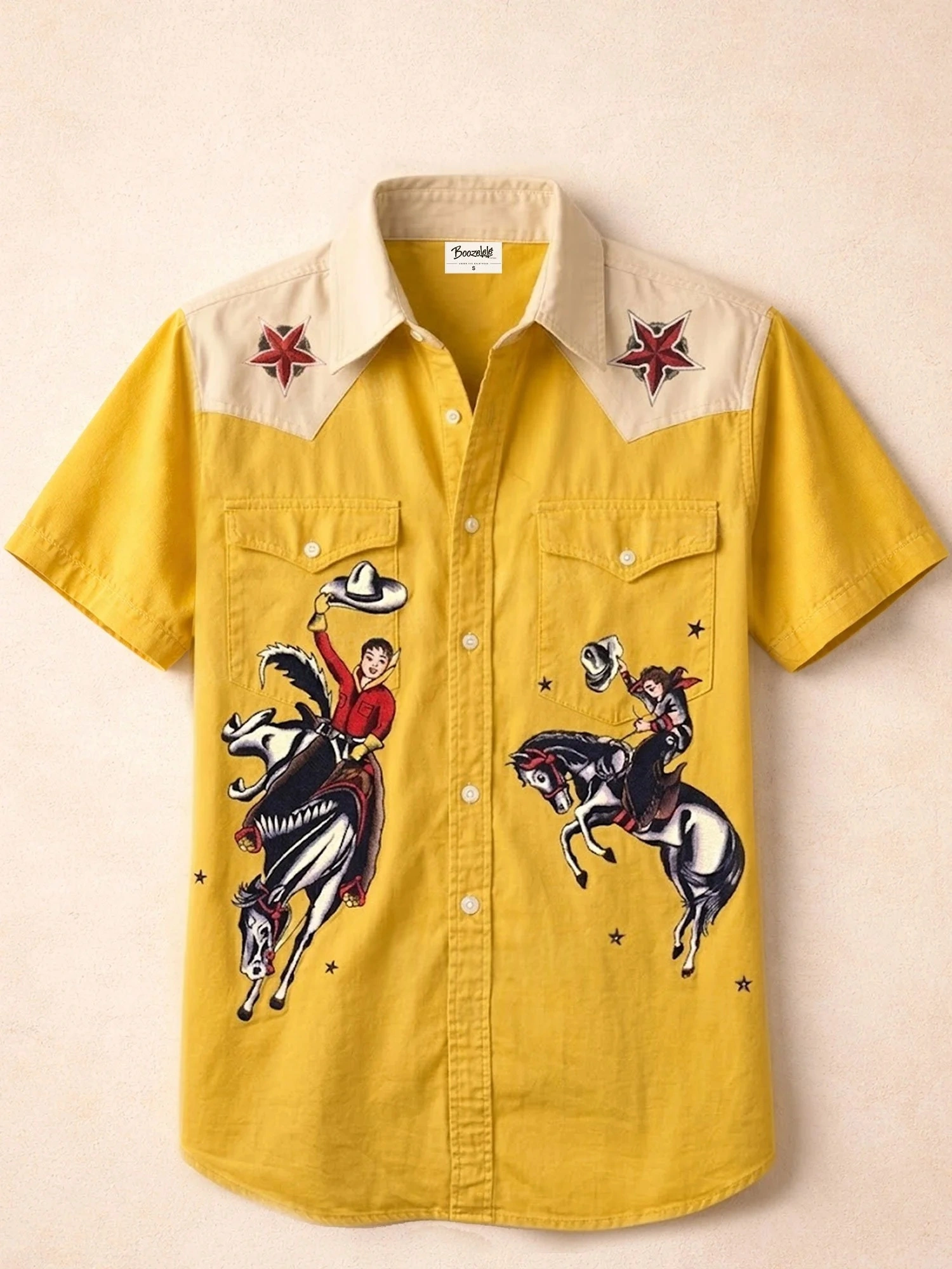 2026 Spring/Summer Vintage Western Star Cowboy Shirt
