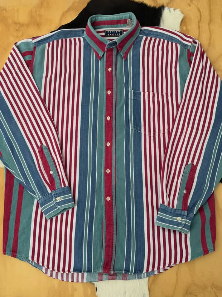 Classic Multistripe Button-Up Shirt