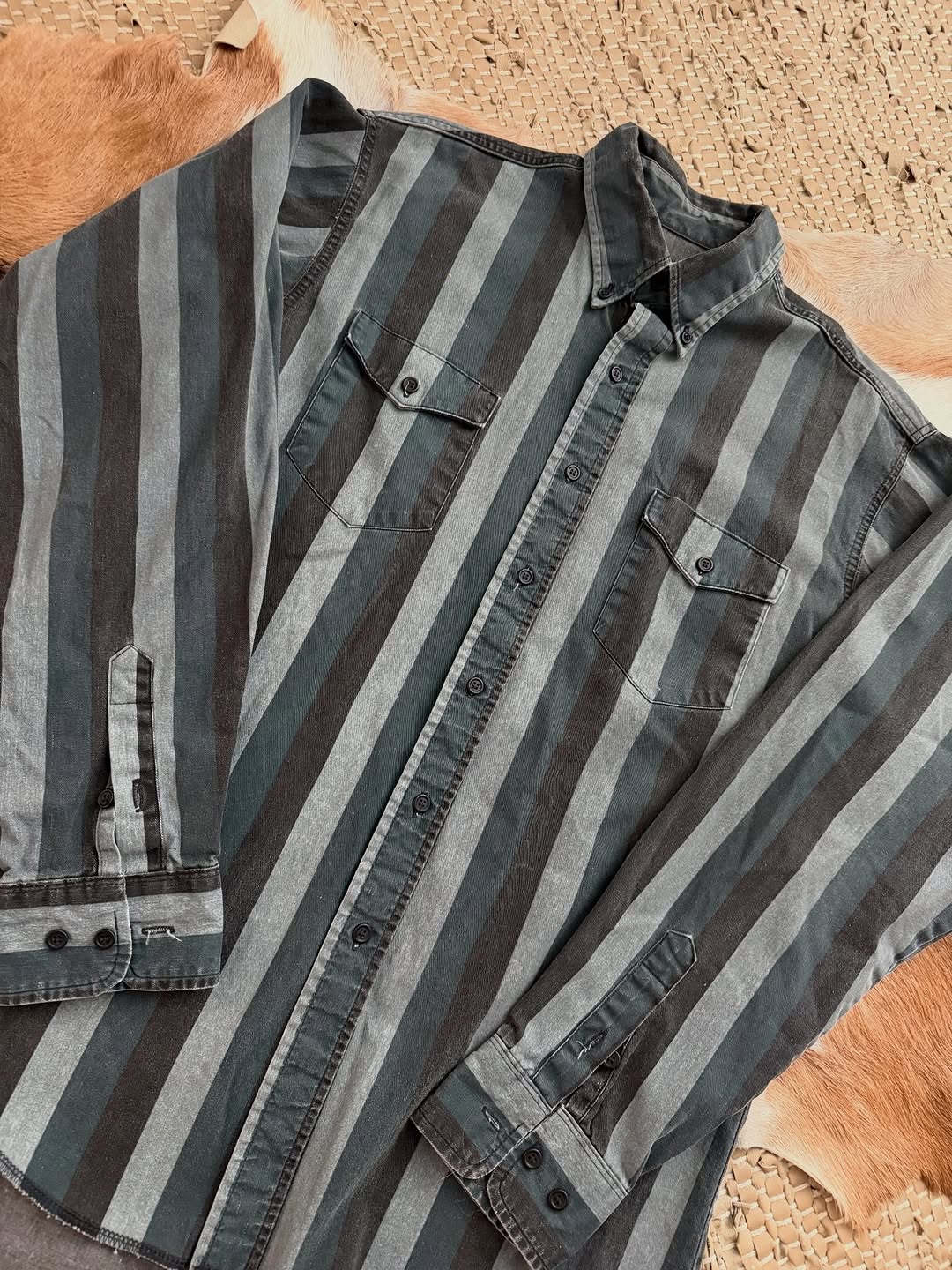 Vintage Striped Western Shirt