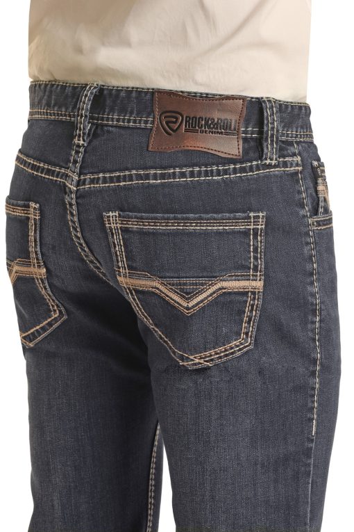 Rock & Roll: Dark Vintage Stretch Riffle Skinny Fit Jeans